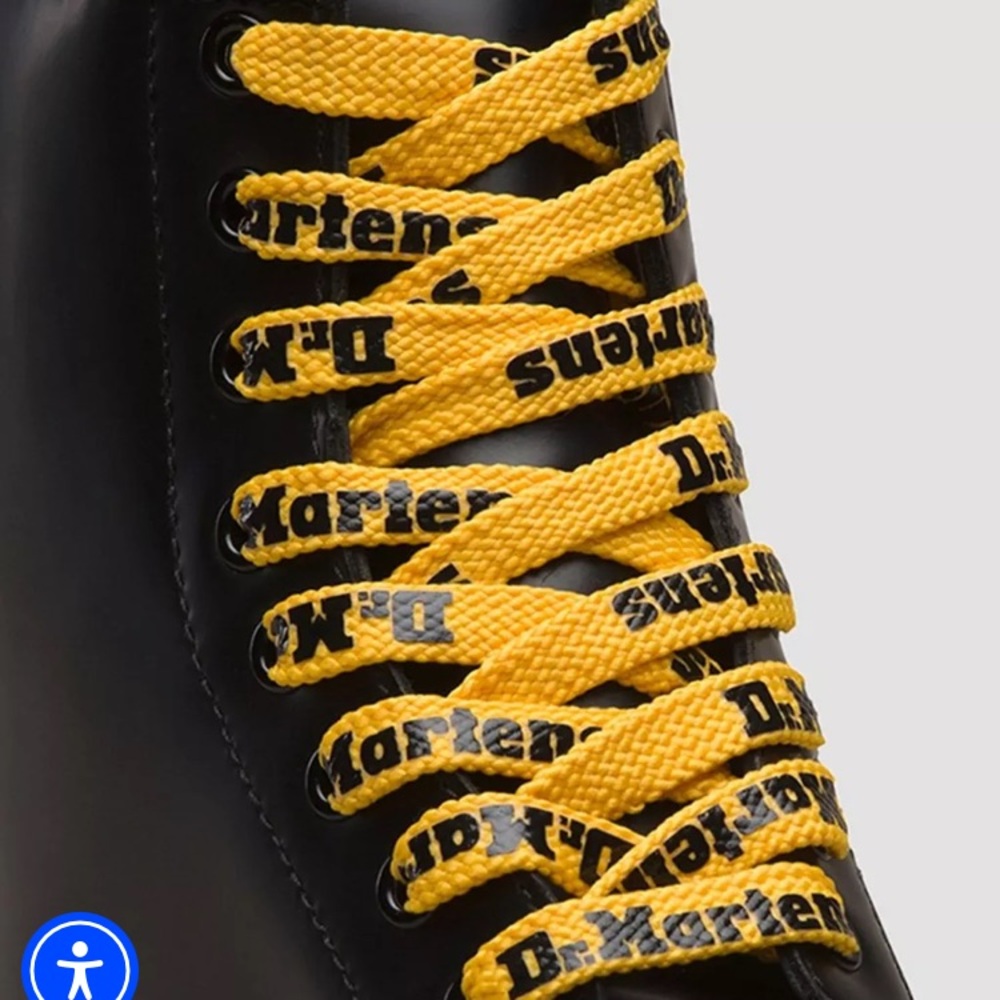 Dr. Martens | 2 Pair Black+Yellow Tetoron 65 Cm 3 Eye Flat Laces - Picture 5 of 5
